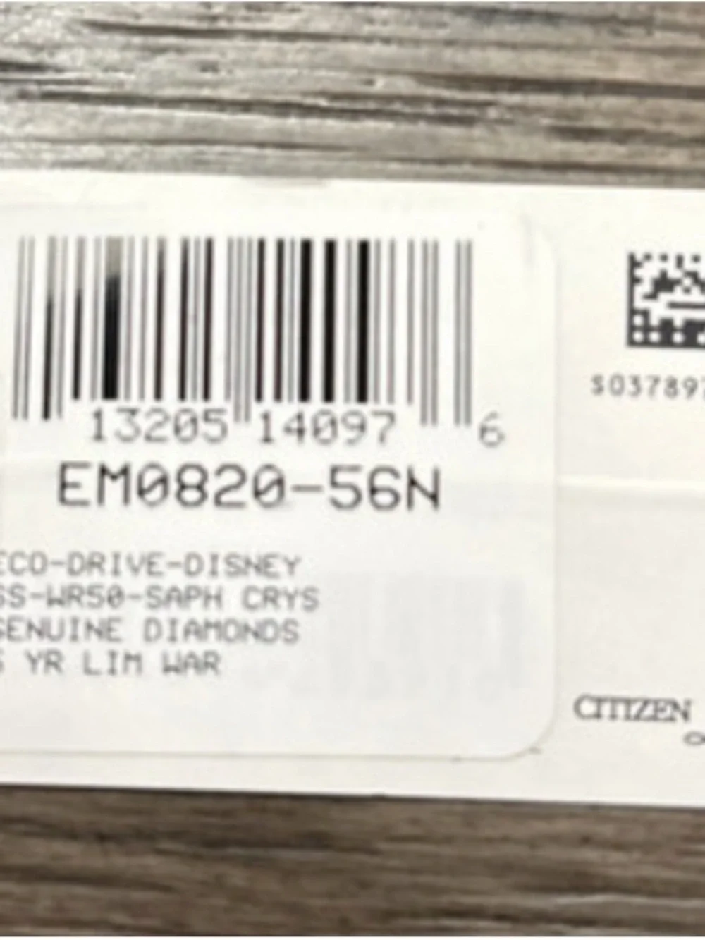 Citizen EM0820-56N ARIEL DISNEY PRINCESS Eco-Drive Diamond Womens Watch